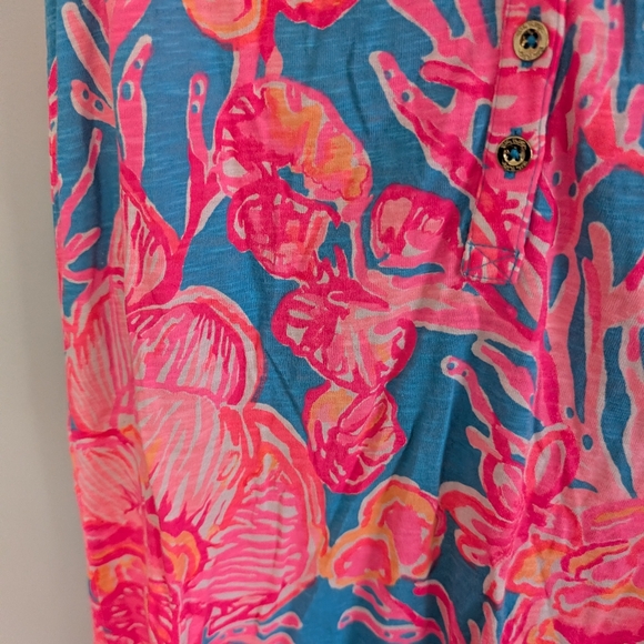 Women's Lilly Pulitzer Essie Dress Small Pink Blue Neon - Picture 4 of 5